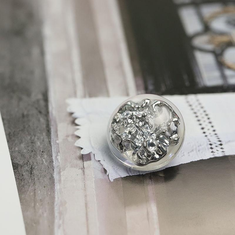 5pcs Creative Magma Pattern Buttons Luxurious Transparent Resin Shank Buttons Apparel Accessories