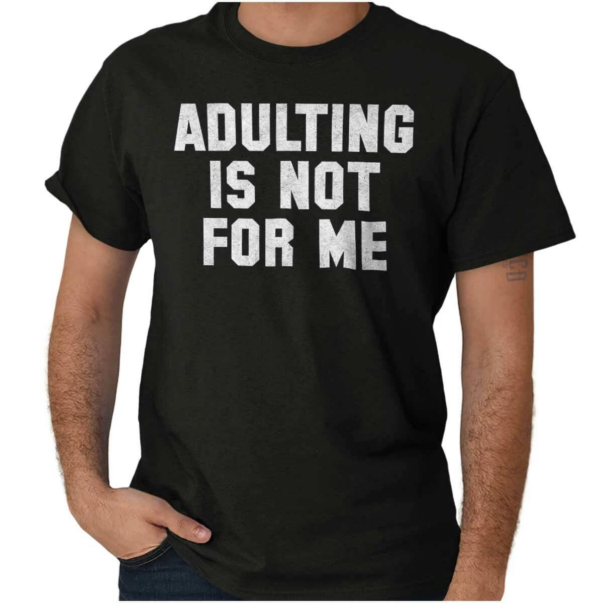 Done Adulting Procrastination Lazy College Womens or Mens Crewneck T Shirt Tee S