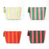 Corduroy Striped Storage Bag With Zipper For Travel And Daily Use