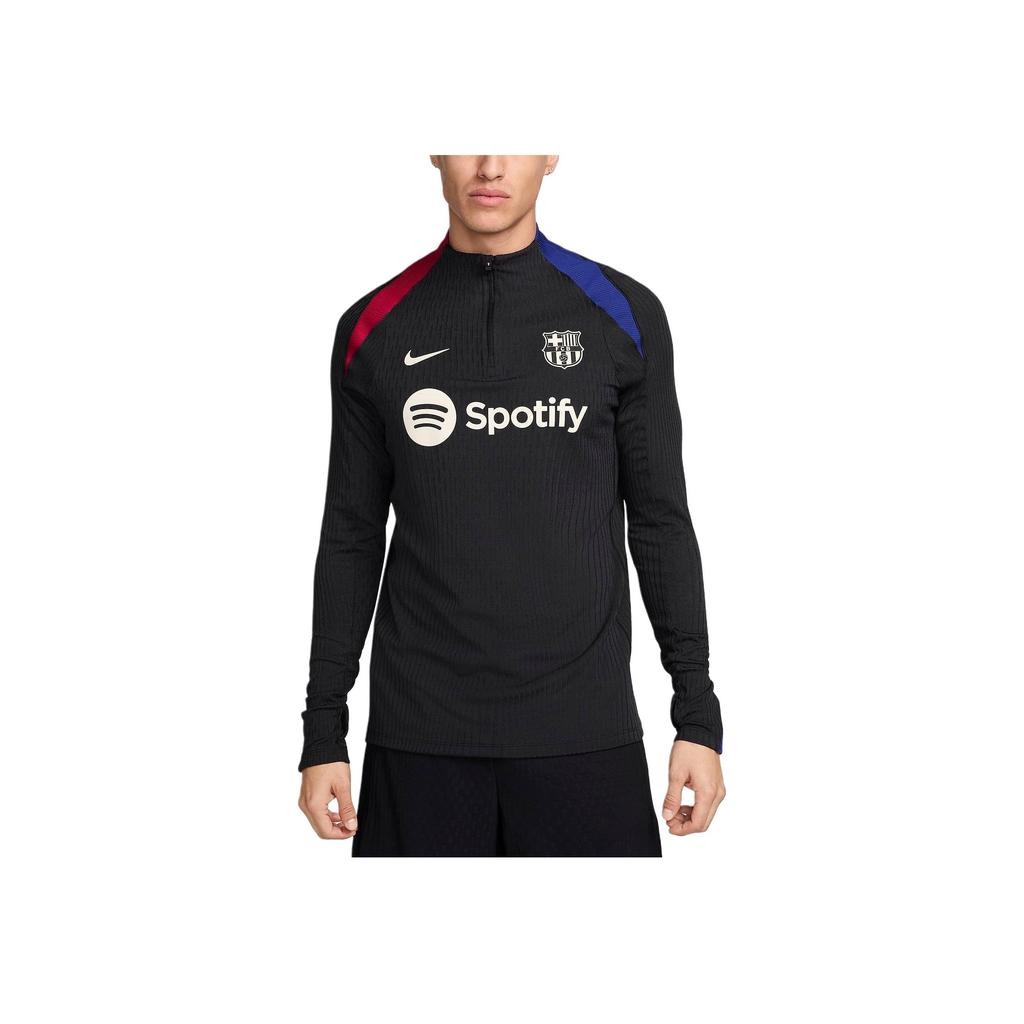 Nike FCDri-FIT ADV Barcelona Strike Elite Outdoor Casual Sports Pullover Long Sleeve Football Shirt Men Tops FN9276-011