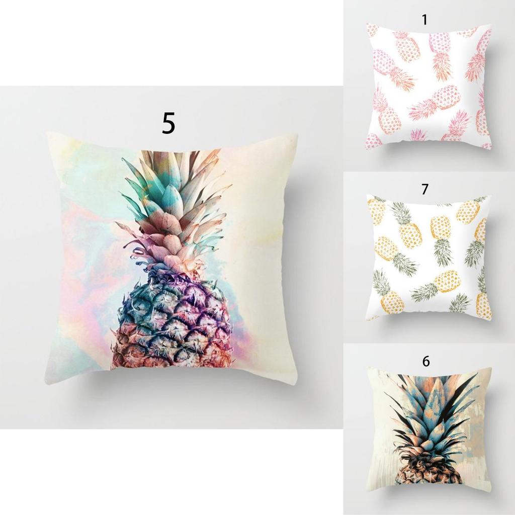 Tropical Fruit Painted Pineapple Pattern Pillowcase For Elegant Home Decor**
