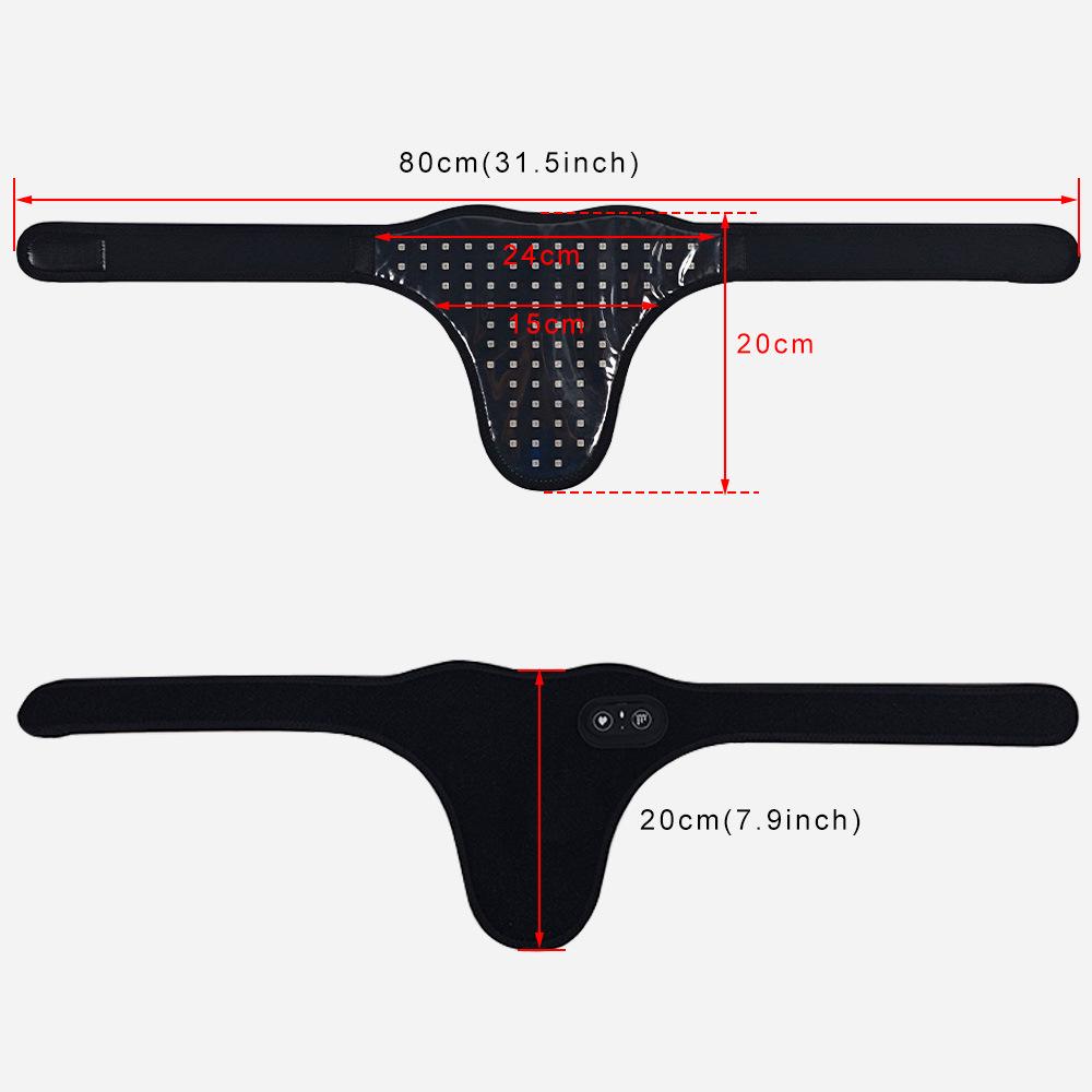 Portable Infrared Heat Therapy Waist Belt - Rechargeable Red Light Compress No
