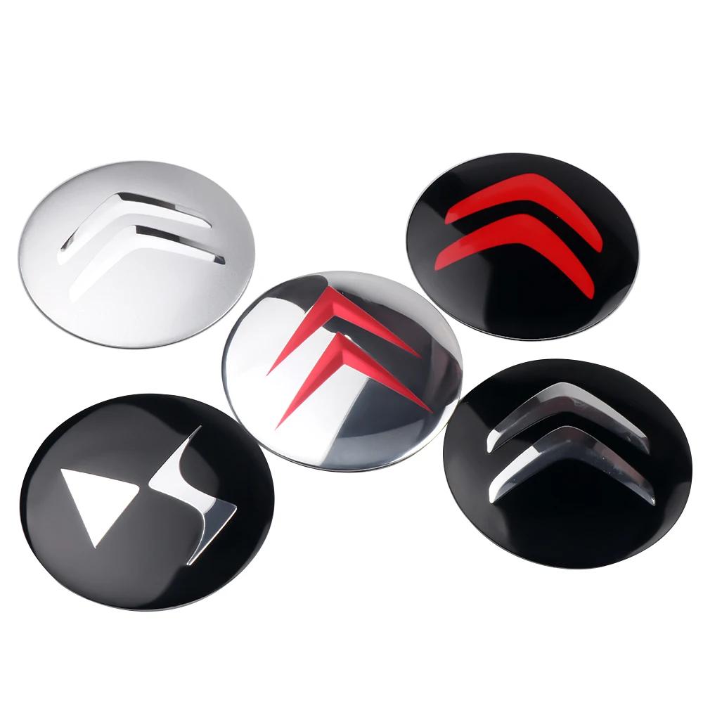 4Pcs Car Styling Aluminum Wheel Center Hub Caps Stickers For Citroen C4 C3 Xsara C-Elysee C5 C1 DS DS3 DS5 DS4 Jumper Picasso