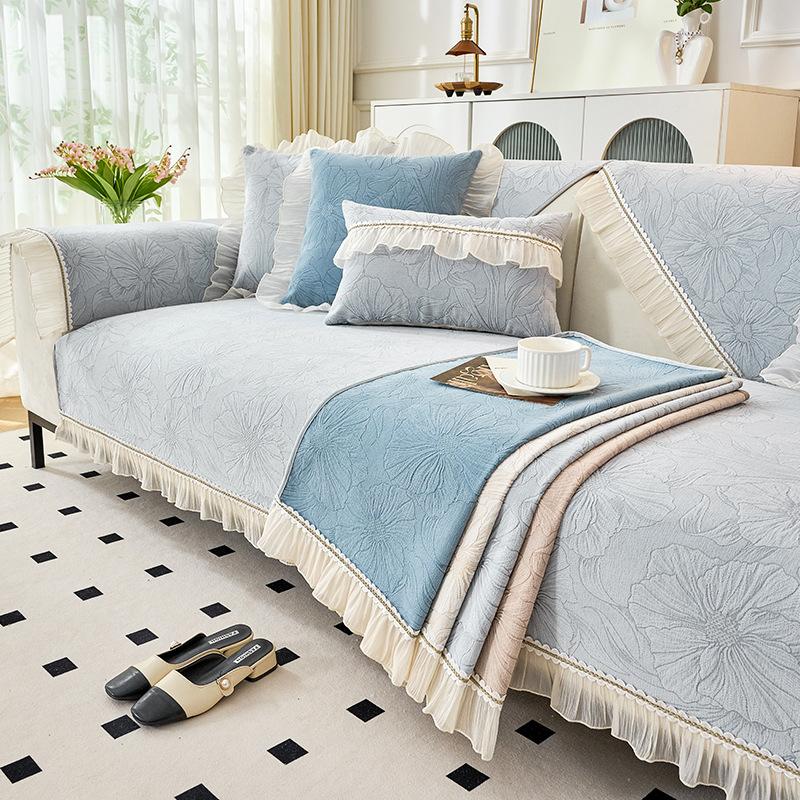 Chenille Textures Sofa Cover Universal Non-Slip Couch Cover Towel Sofa Protective Mats for Living Room Decoration Sofa Cushion