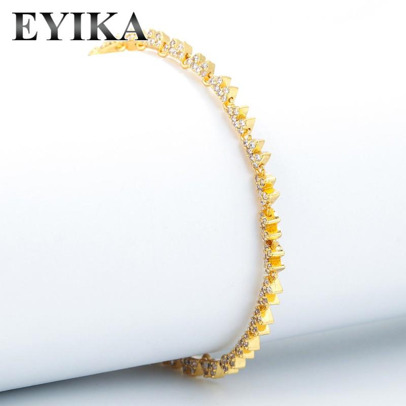 Geometric Star Crystal Zircon Chunky Chain Bracelet Set Men Women 6-Piece Fashion Jewelry Gift