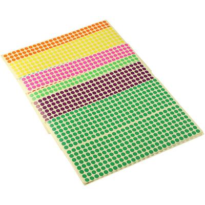 Décoration Multicolore Autocollants Points Cercle 1/4" Étiquettes Points Multicolores Auto-adhésives Petit Bureau