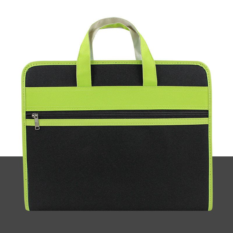 

Canvas Student Handheld Examination Paper Bag Multi-Layer Classification Folder Large Capacity Boys and Girls Expanding File Materials Cosmetics Bag Black