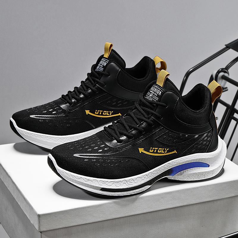 

Мужская обувь лето 2025 новая универсальная повседневная тонкая дышащая сетка трендовая спортивная обувь для бега трендовая обувь 44 чёрный