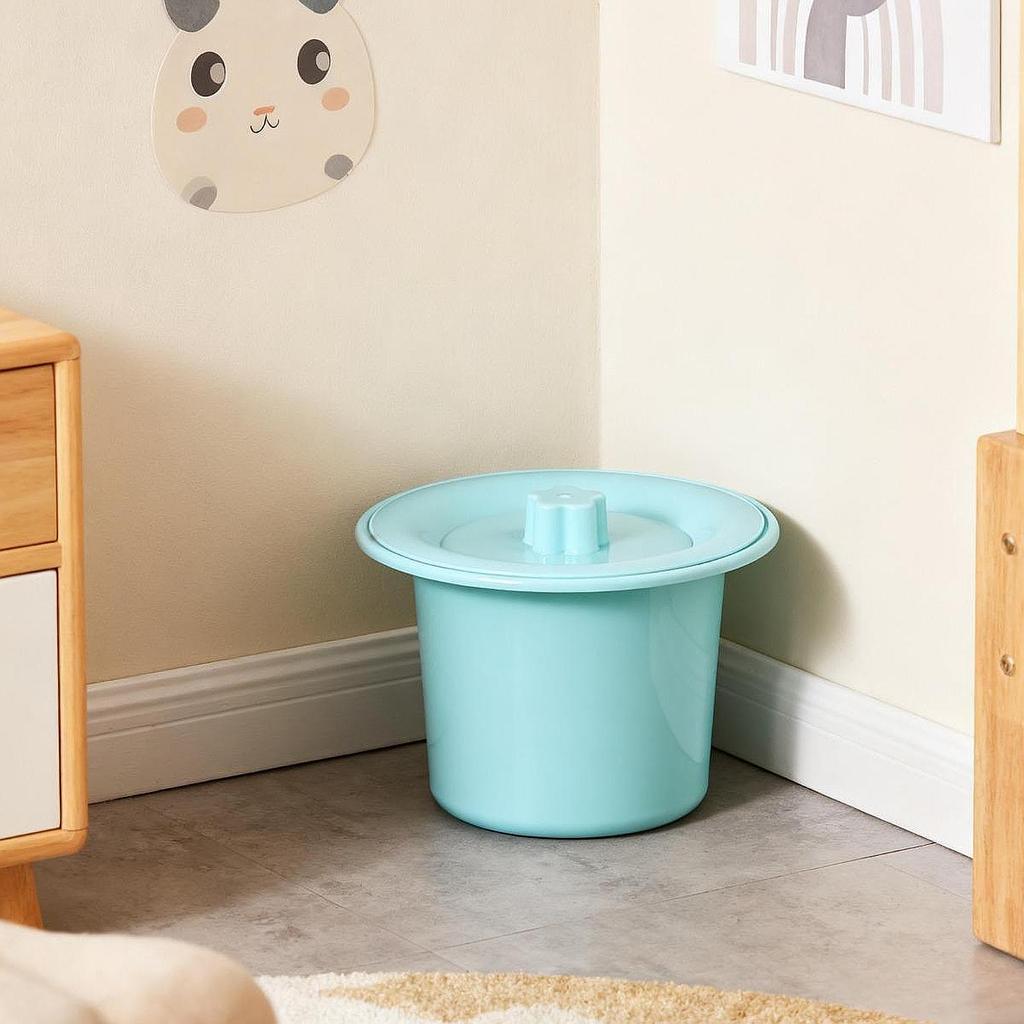 Potty Urine Pot Toilet, Thickened Portable Bedpan, Spittoon with Lid Chamber Pot for Indoor Female Male Bedroom Children PP