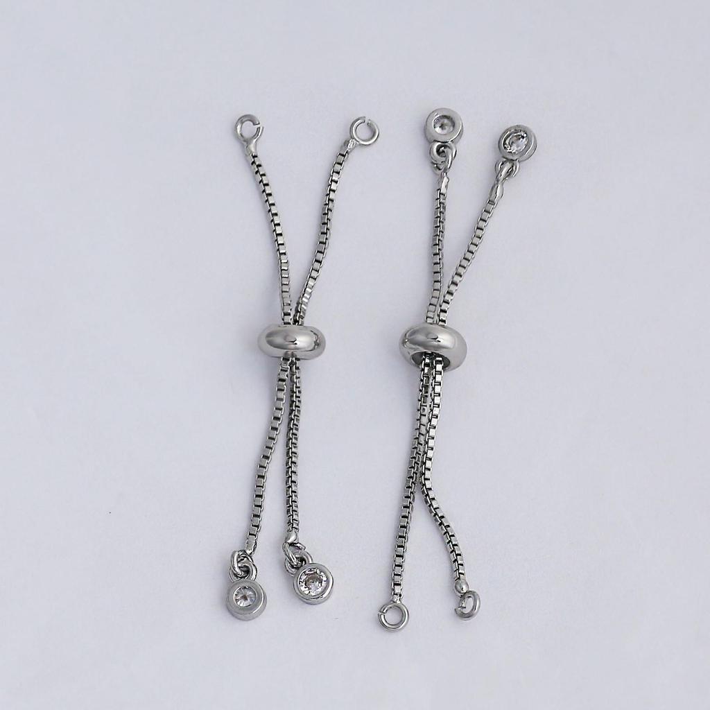 Adjustable 18K Gold Zircon Bracelet Extension Chain – Color-Preserving DIY Jewelry Accessory