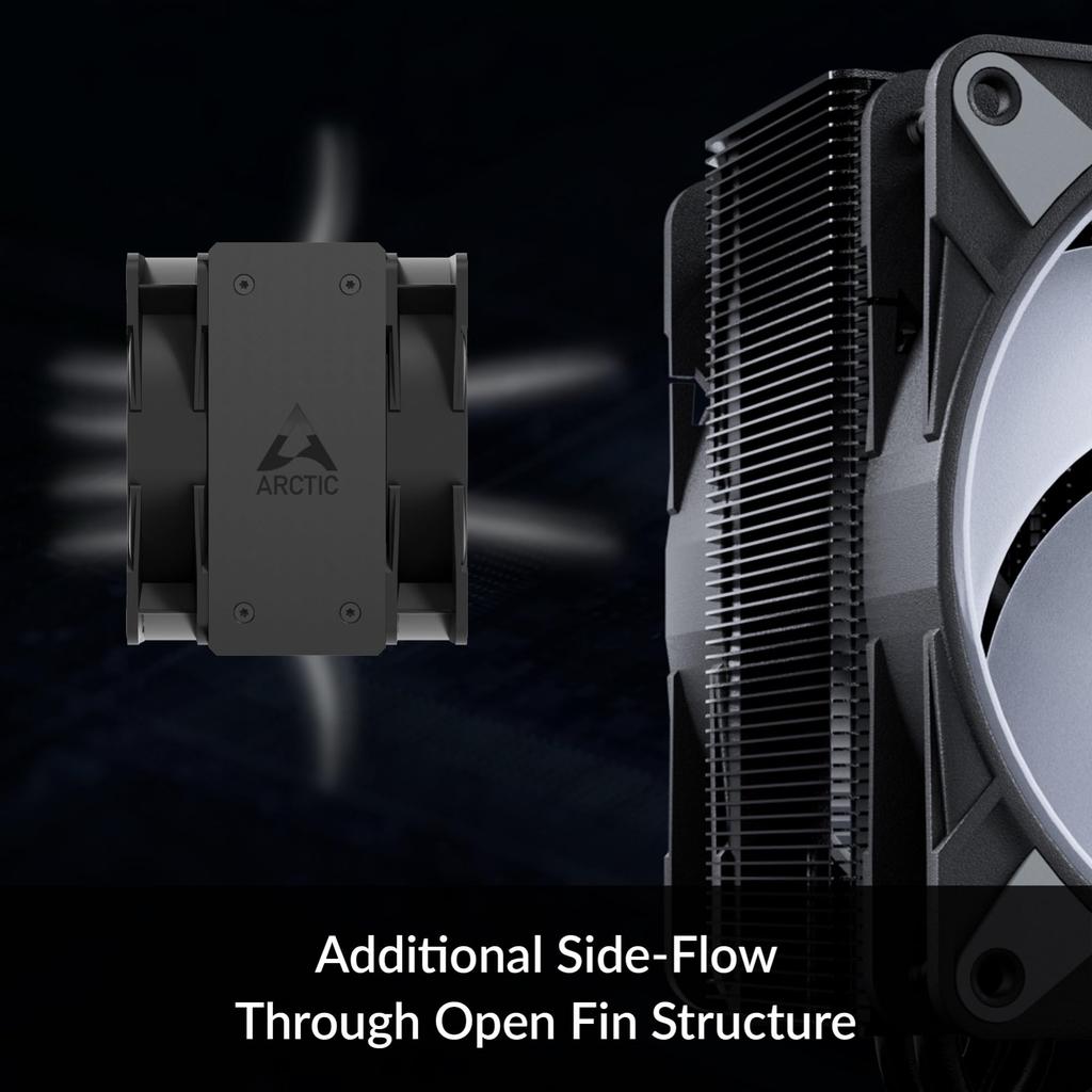 ARCTIC Freezer 36 A-RGB - Single Tower CPU Cooler with Push-Pull, Two Pressure-Optimized 120mm P-Fans, ARGB Lighting, Fluid Dynamic Bearing,