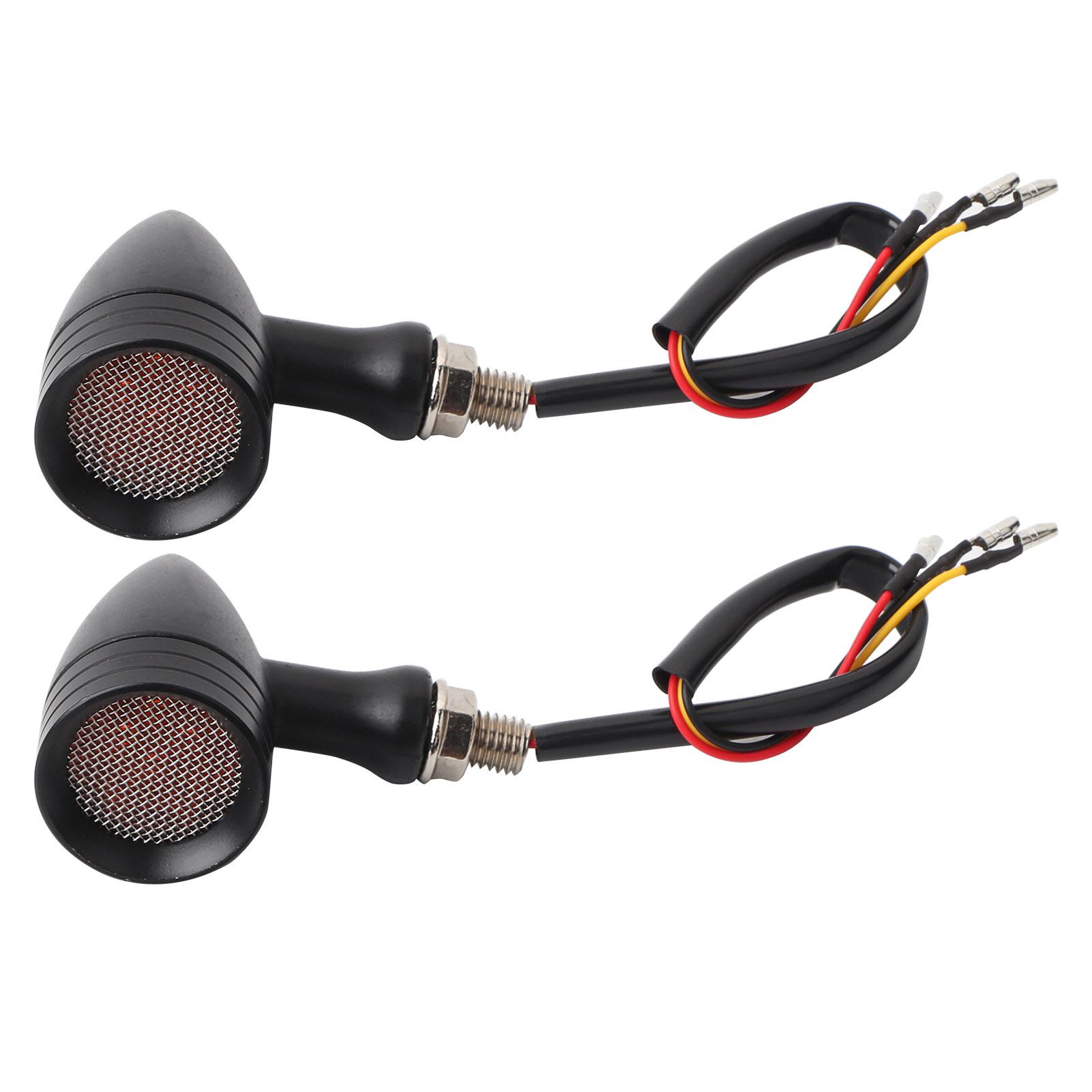 Motorcycle Retro   Grid LED Turn Signal Brake Light Metal   Blinker Flashes