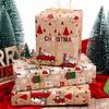 Christmas Wrapping Paper Vintage Thick Brown Holiday Gift Wrap with Christmas Tree Truck Snowflake