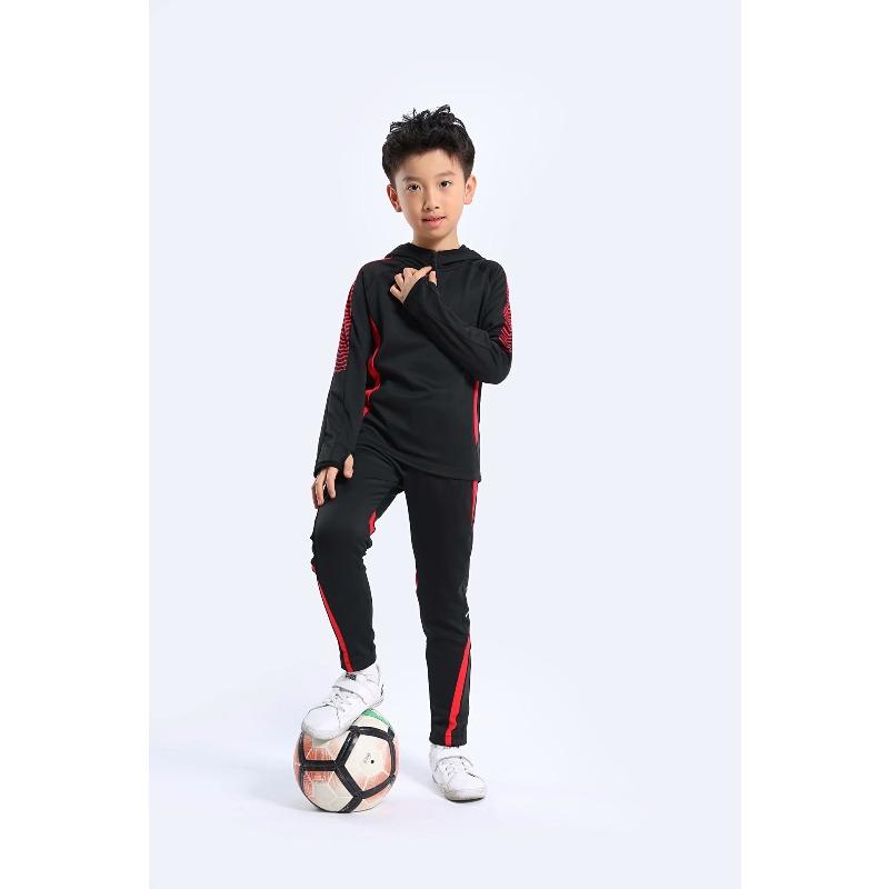 Children'S Football Jersey Set, Long-Sleeved Autumn And Winter Models, Velvet And Thickened Children'S Clothing, Football Training Jersey, Competition