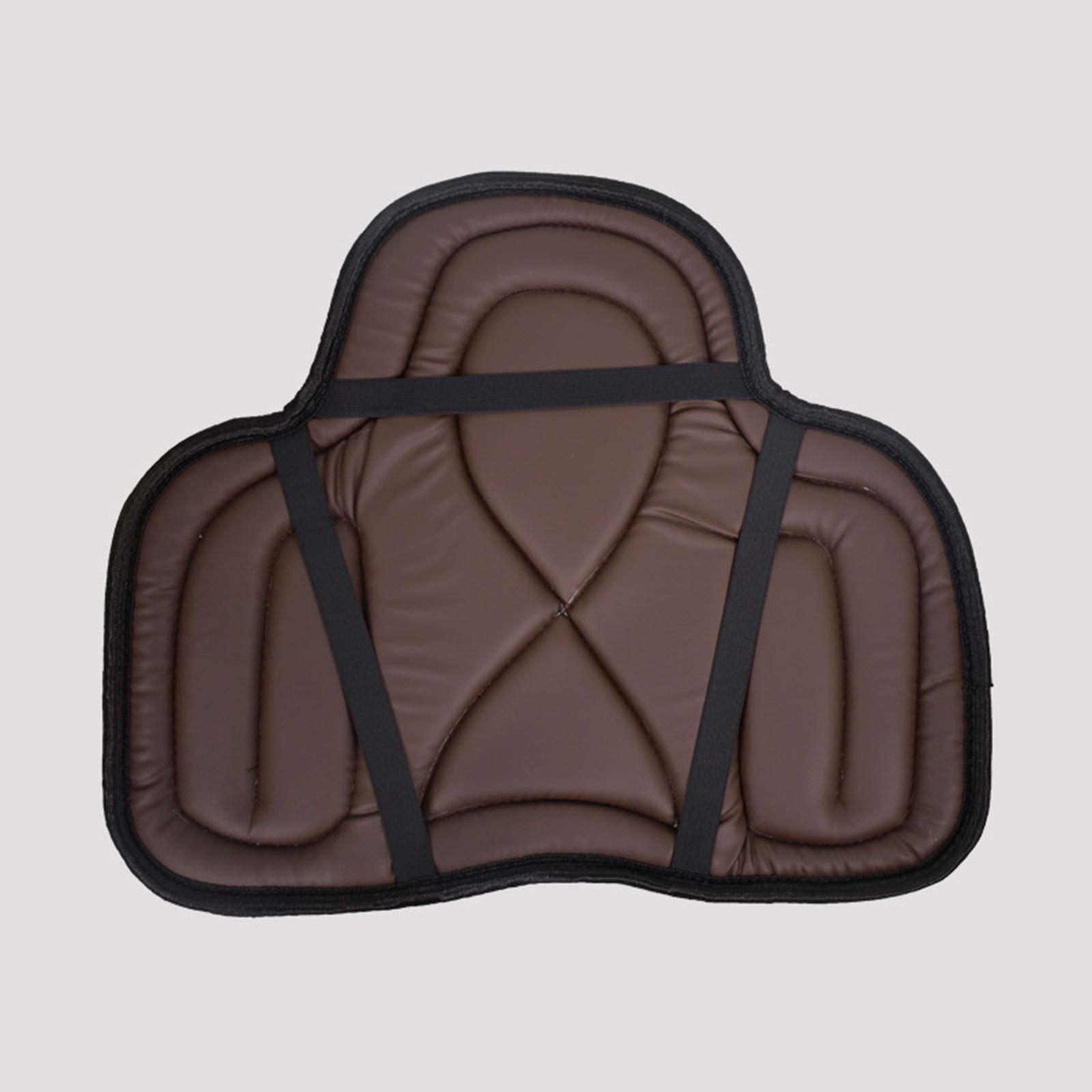

Saddle Pad Comfortable Equestrian Equipment Shock Absorbing Washable Non Slip Horse Riding Pad Equestrian Seat Cushion 55cmx45cm коричневий