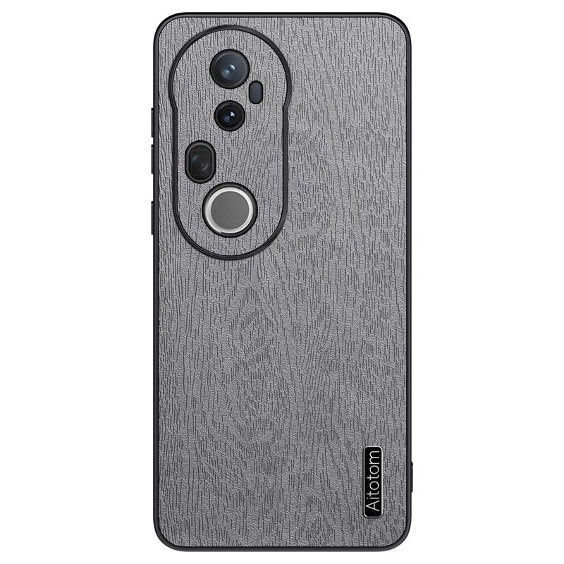 

Для vivo S20 Pro 5G Чехол Текстура дерева Покрытый ПУ кожей ПК ТПУ Чехол для телефона Grey