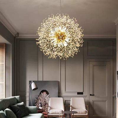 Modern Dandelion LED Chandelier Lighting Pendant Lamp For Living Room Dining Room Bedroom Home Decoration Art Crystal Lamps