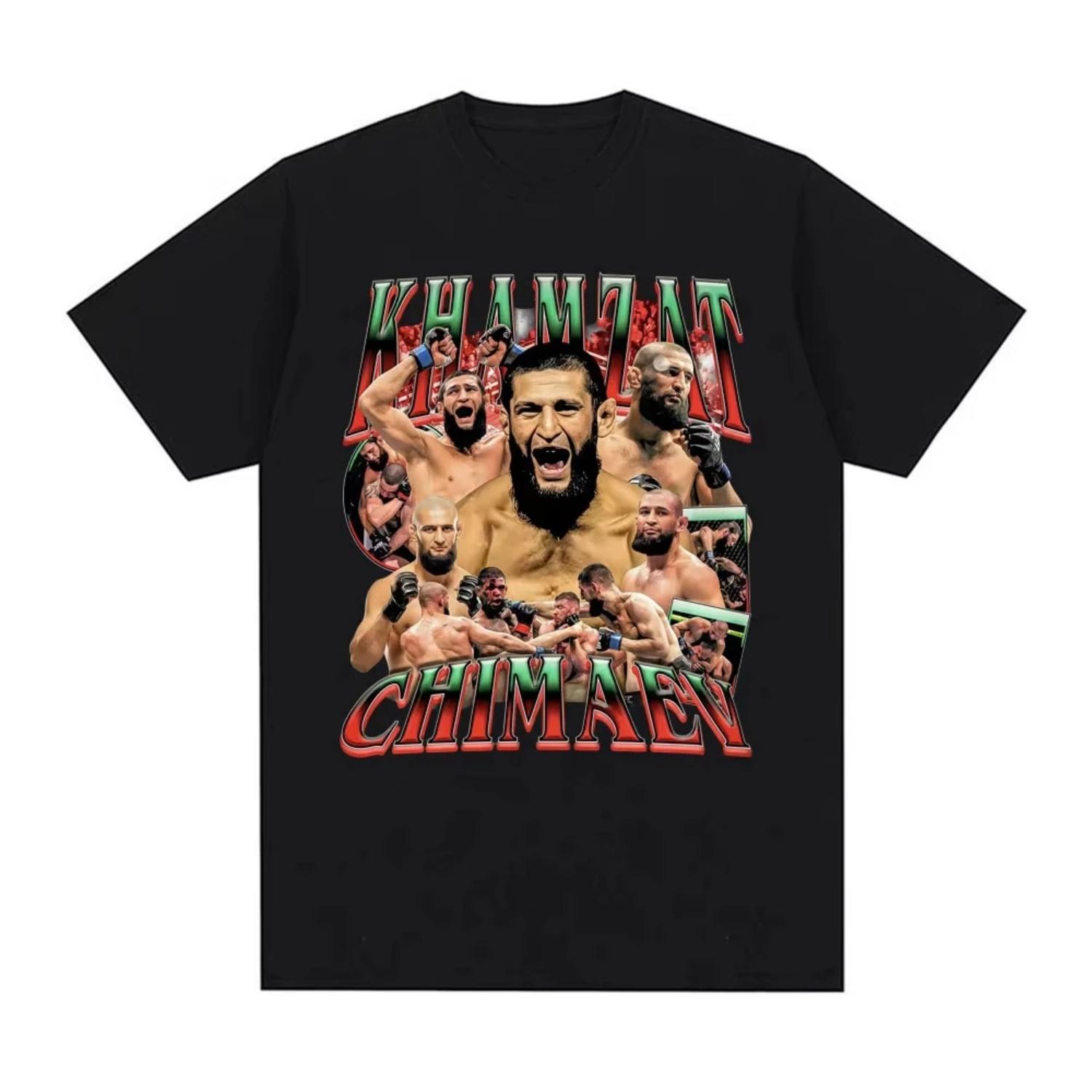 

Limited Khamzat Chimaev Vintage 90s T-shirts for Men Women Harajuku Cool High Quality T Shirt Cotton Oversized Tshirt Streetwear S чёрный