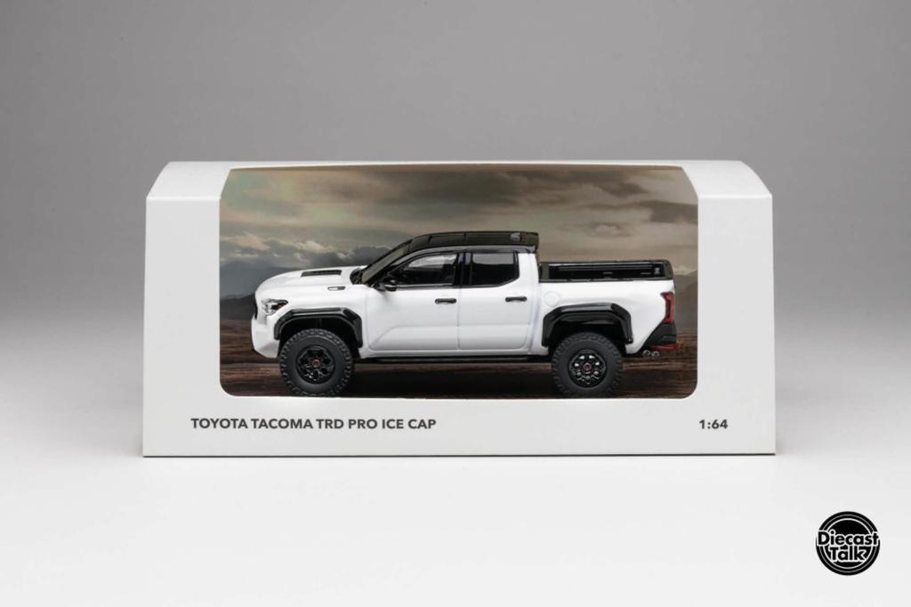 Freestyle GCD Toyota Tacoma TRD PRO ICE CAP WHITE DiecastTalk Special Order Finished Model 1/64 DTG0039-WH