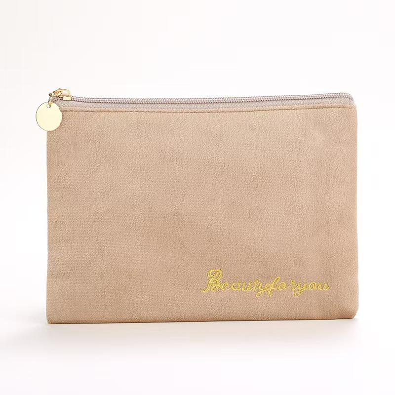 Samt-Make-up-Tasche: Hochkapazitives, Premium 4-teiliges Kosmetik- und Lippenstiftaufbewahrungsset