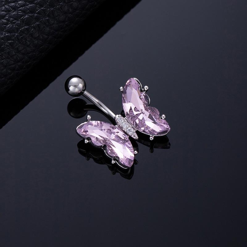 Stainless Steel Butterfly Belly Button Ring Navel Piercing Ring For Women Girls Sexy Belly Piercing Ring Body Jewelry