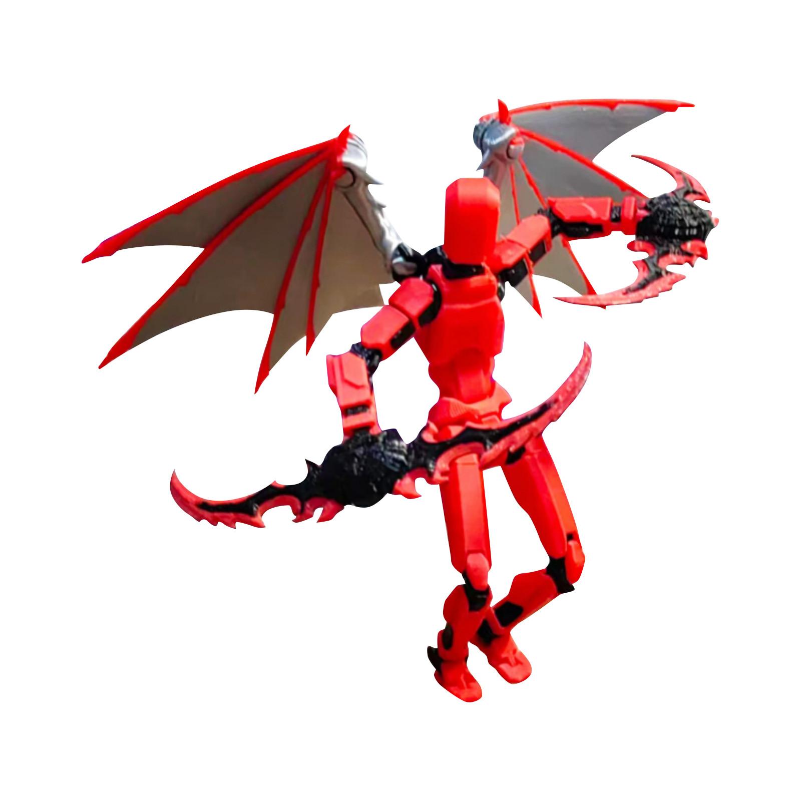 

Набор мобильных кукол, 3D-печатная мобильная кукла-робот Титан, подвижная мобильная кукла, подходит для коллекционеров, украшение рабочего стола One Size красный