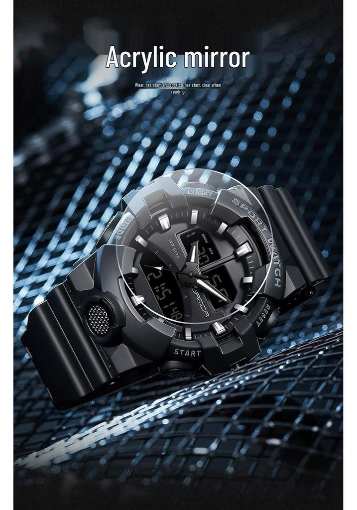 Sanda Luminous Unisex Multifunctional Casual Electronic Watch