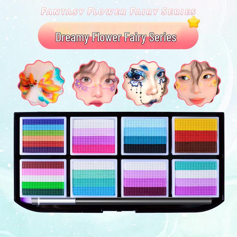 

3D Смываемый набор для рисования на лице для детей - Водорастворимые пигменты для фестивалей и комик-выставок