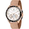 Traguardo White Metal Rose Gold Gents Quartz Chronograph R8873612011
