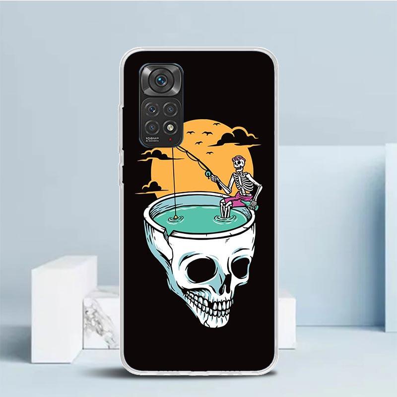 Fischereiverein Grafik Handyhülle Für Xiaomi Redmi Note 15 14 14S 13 12S 12 Pro Plus 11S 11 11T 11E 10S 10 + Weiche TPU Rückseite R