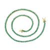 BC247 Collana Tennis con Pietre Verdi da 3mm Colore Argento Collana da Donna Regalo