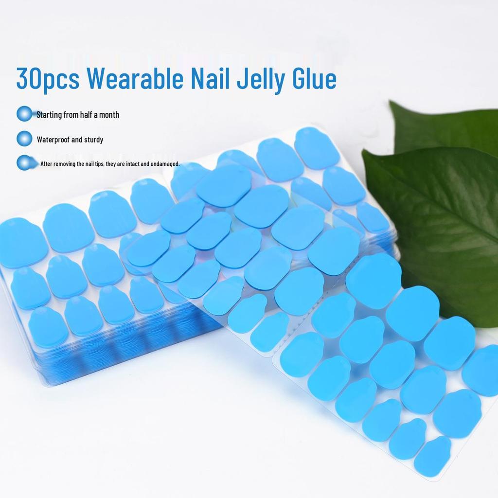 New Dream Blue Super Sticky Polymer Jelly Nail Glue - 15 Days Long Lasting Double-Sided Adhesive Tape