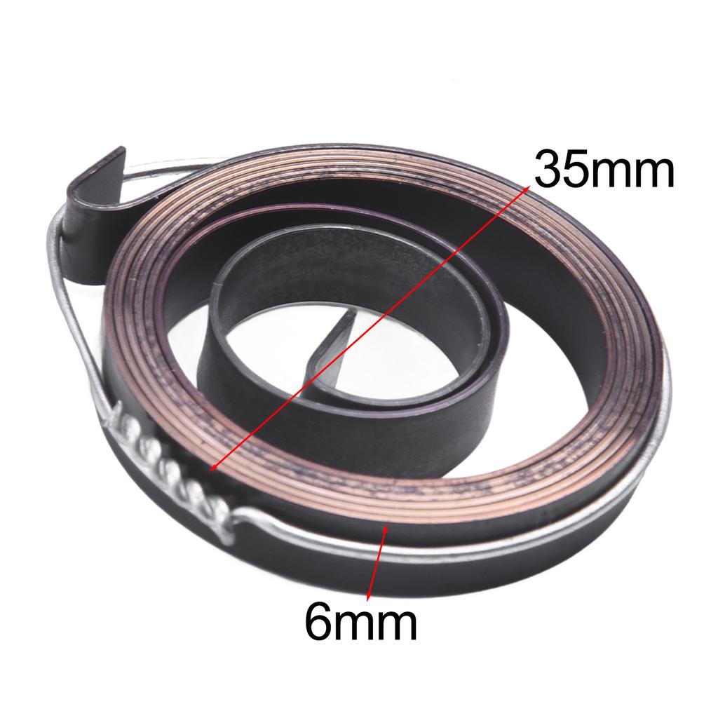 2ks Vrtací lis Pružina Posuv Vracení Pružinová sestava 0,7x6x35mm Plochá spirálová Pružiny s konstantní silou