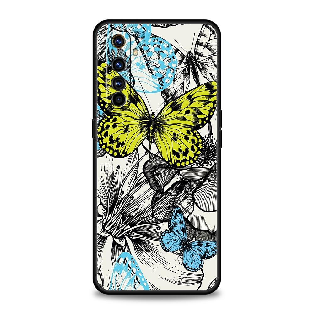 Butterfly Design Soft TPU For Realme 13 12 11 10 9 Pro Plus GT3 GT2 C21 C25 C35 C53 C55 C67 Pro 5G Phone Case Cover Fundas Capas