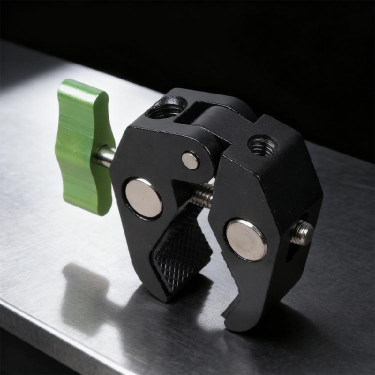 Zwei-Gewinde-Fotoklemme 3 kg Tragfähigkeit Aluminiumkonstruktion Zur Montage von Lichtern Schirmen Schienen