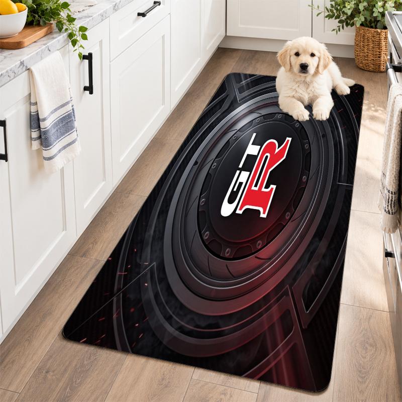Flannel Kitchen Mat Nissan GT-R Soft Area Rug Non Slip Floor Carpet Home Decoration