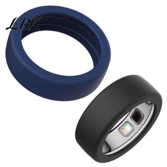 Flexible Silicone Ring Case 2 Pcs Protector for Oura Ring5, Ultra-Thin Smart Sleeve, Protective Scratch Resistant Waterproof All Round Daily