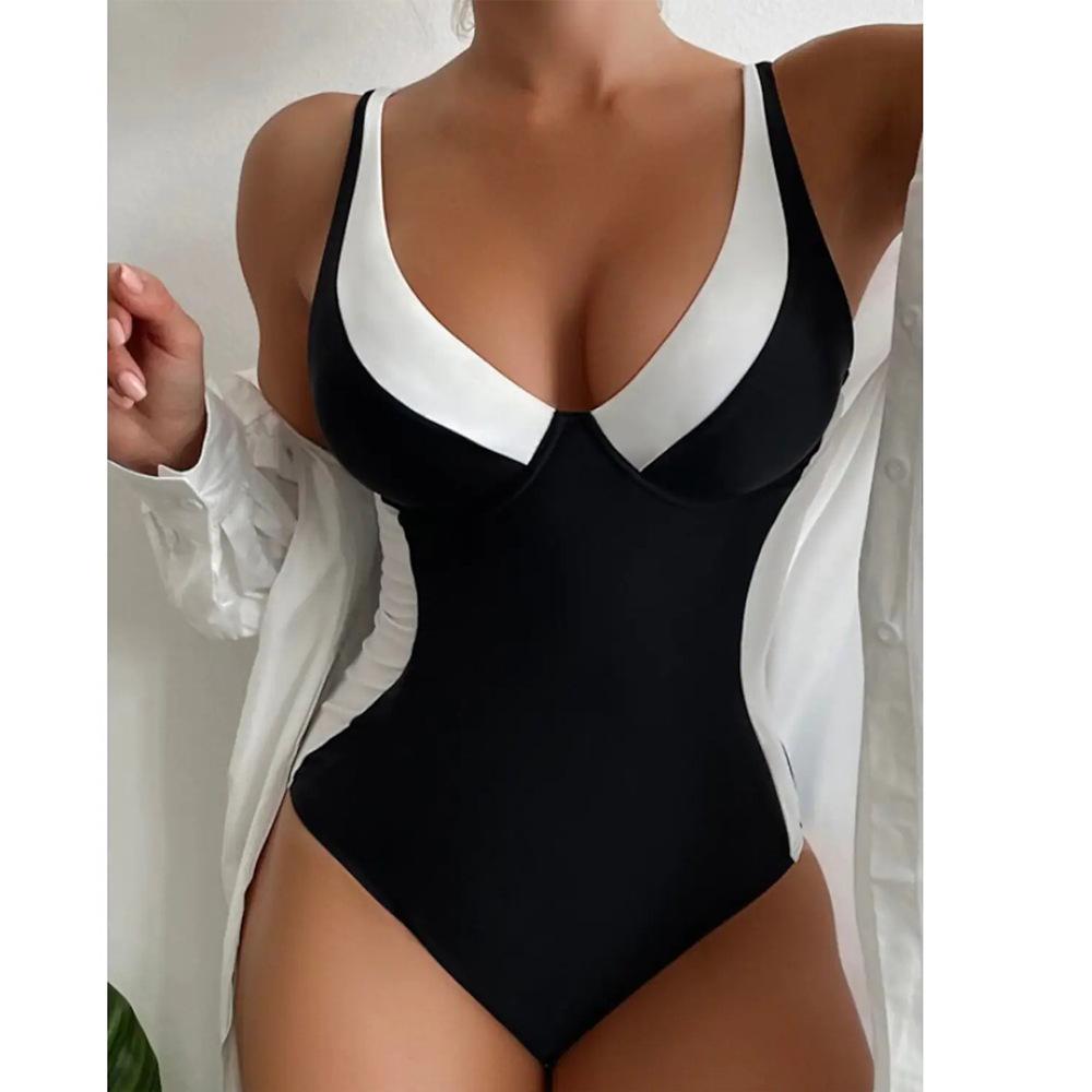 2024 Coverup Swimsuit Womens Onepiece Slimming Plus Size Stylish Hot Spring Swimwear