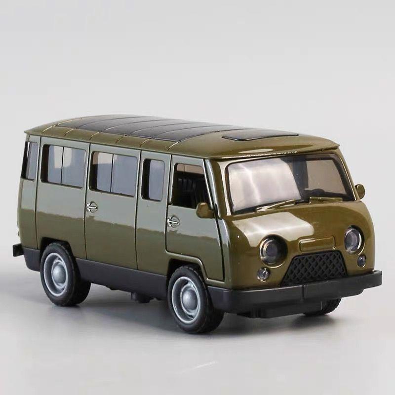 1/36 UAZ Travelers Bus in Lega Modello di Auto Giocattolo in Metallo pressofuso Veicoli per Tour Cittadino del Traffico Modello di Auto Simulazione Pull Back Regalo per Bambini