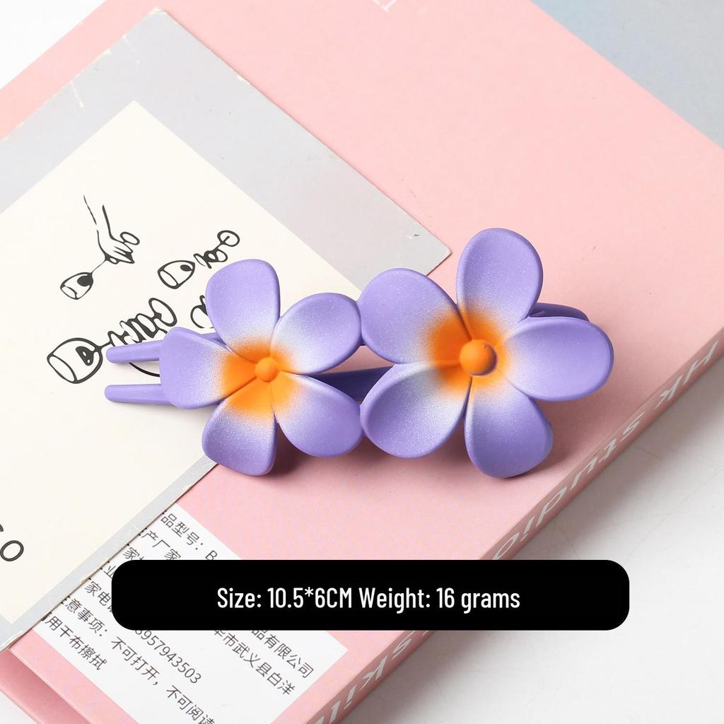 Elegant Matte Flower Updo Duckbill Hair Clip for Women