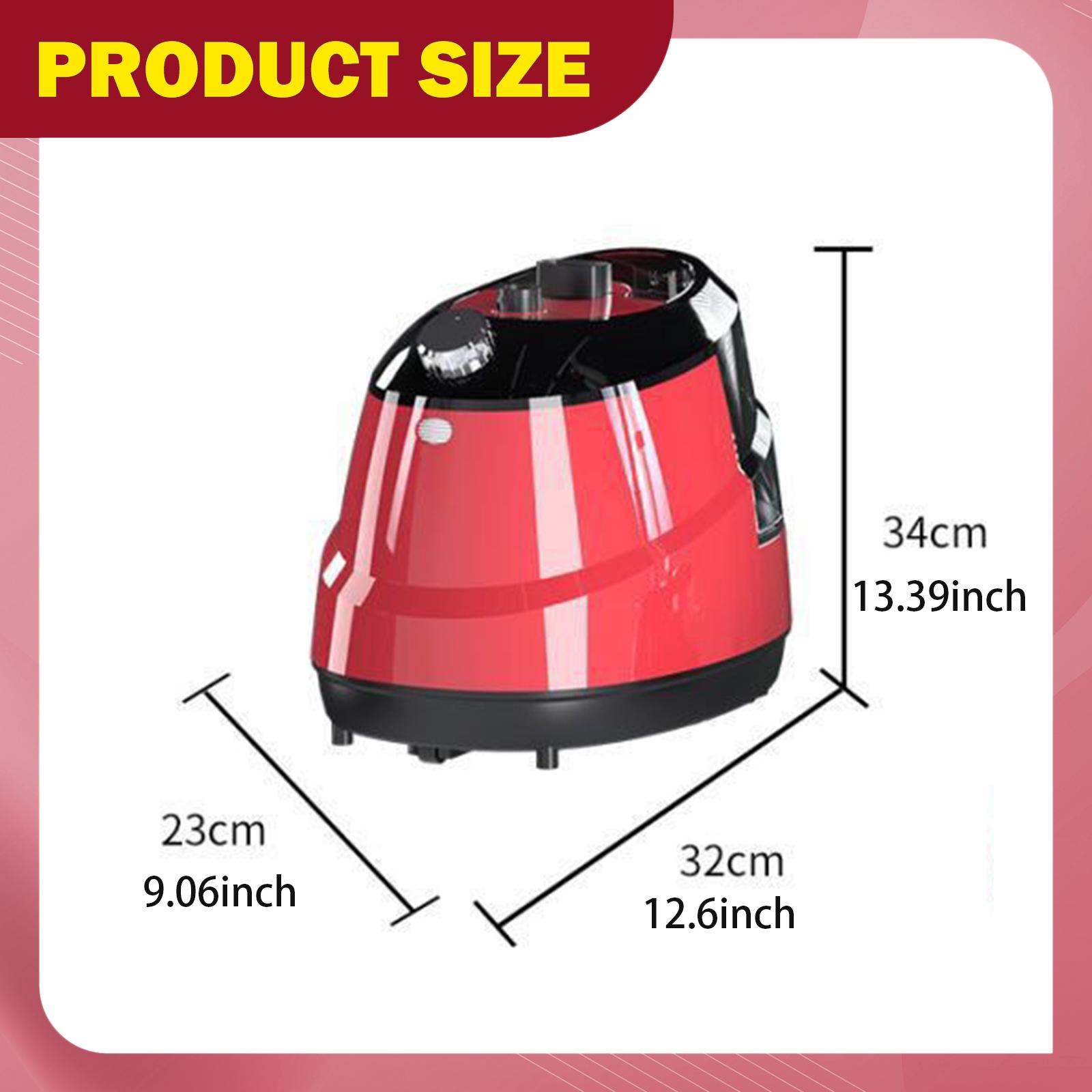 

Upright Steamer 2000W Boiler Standing Garment Steamer 2L Water Tank Powerful 1h Continuous Steam Flat Hanging Ironing 10 Modes