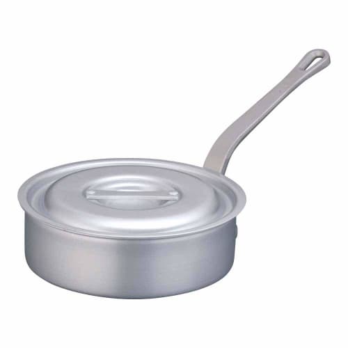 Endo Shoji TKG Saucepan, Size (Inner Diameter) 24 cm, Shallow, Anodized Aluminum for Immediate Use, Discoloration-Resistant, and Corrosion-Resistant,