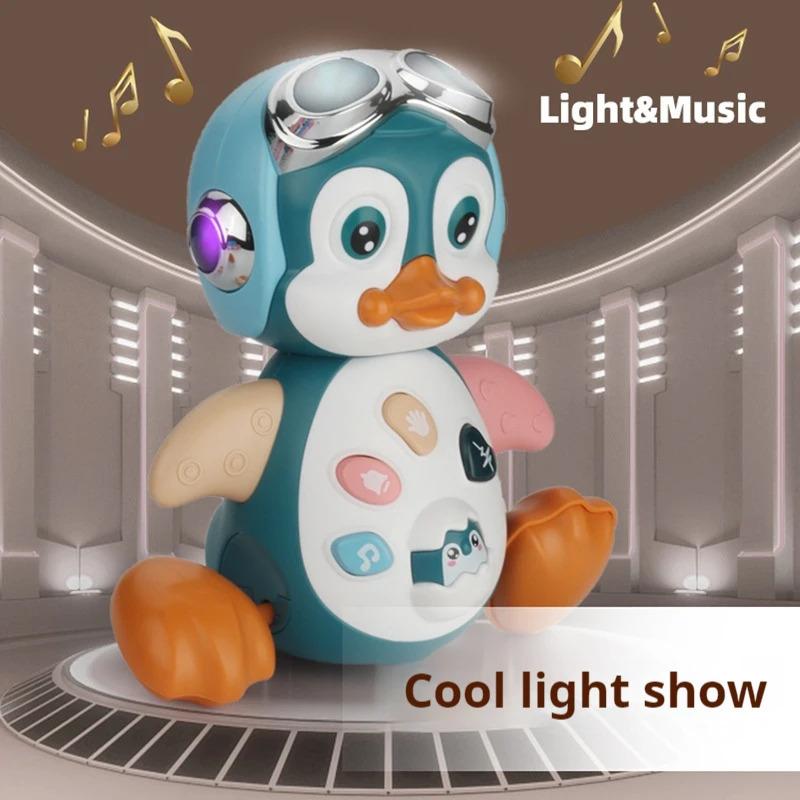 Interactive Walking Penguin Toy, Dancing Musical Baby Toy With Led Lights, Encourages Crawling Learning For Toddlers Infant Kids