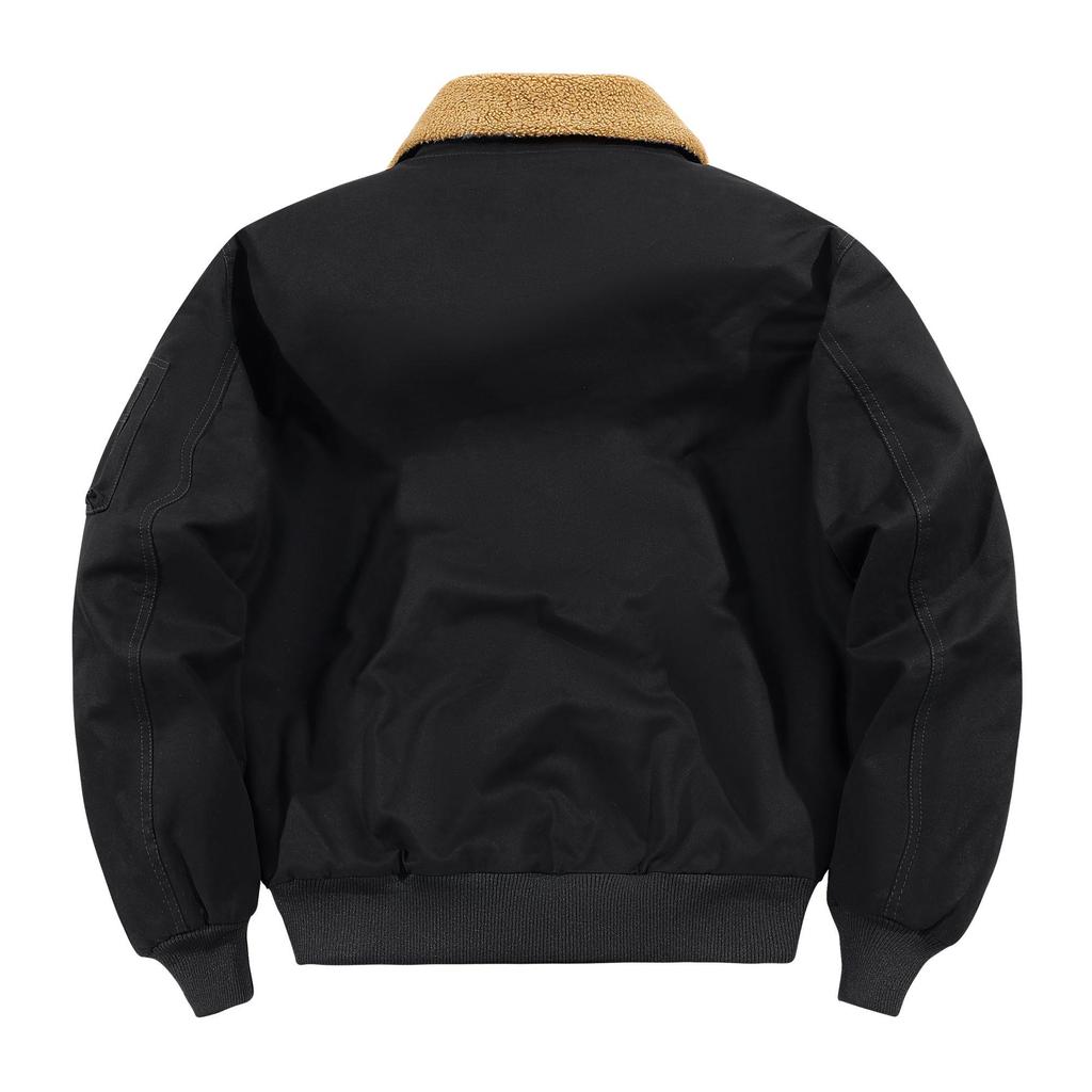 Men's Cotton Jacket with Added Fleece, Cotton Jacket with Thickened Outer Layer, Men's Jacket with Added Fleece