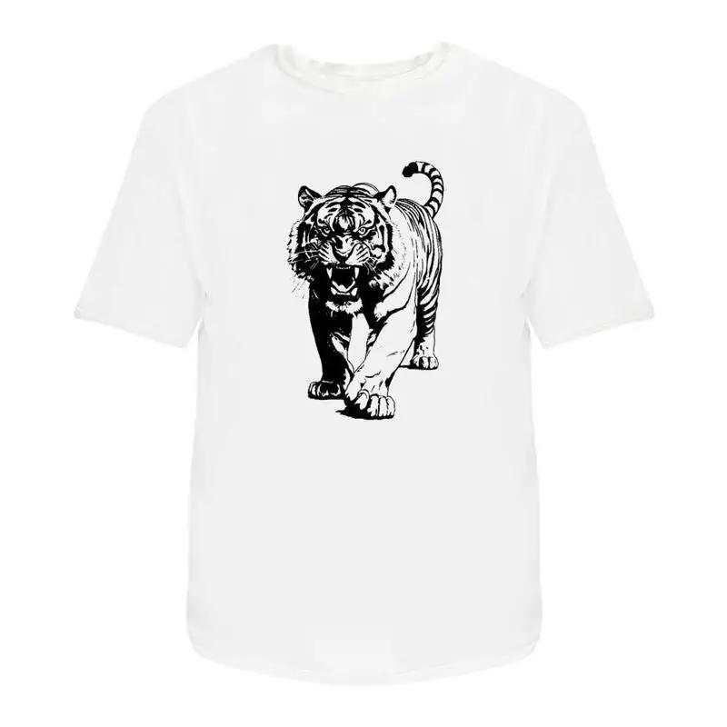Roaring Tiger' Cotton T Shirt Ta044831