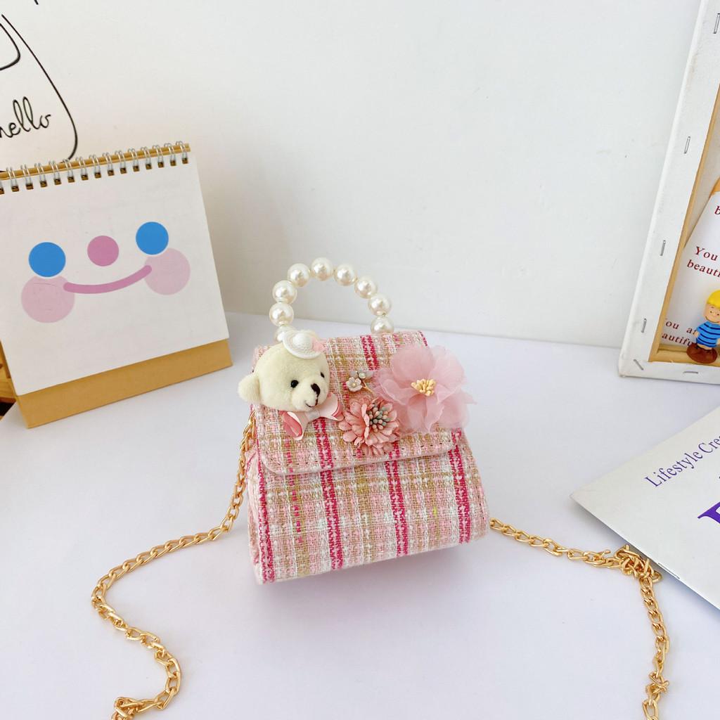 Adorable Mini Children's Crossbody Bag Cute Princess Style Soft Canvas Fashionable Design For Girls With Colorful Options