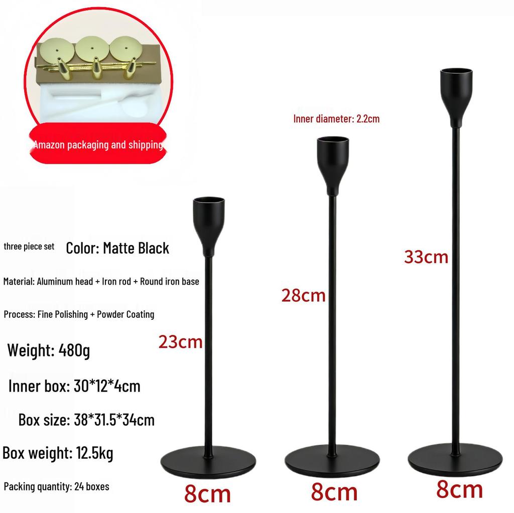 European Metal Plated Candle Holder for Weddings and Dining Table Decor