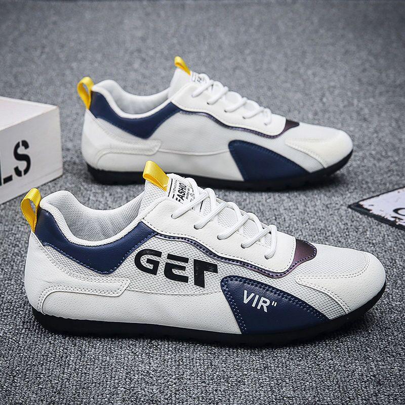 

Весенние мужские дышащие парусиновые слипоны - Модные, универсальные, повседневные белые туфли 41