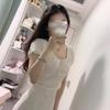 French white floral dress women's summer casual new popular small man unique beautiful temperament long dress