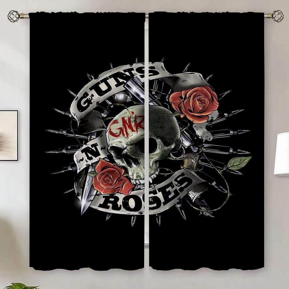 Ready Curtains Cheap Things With Free Shipping for Home Interior Curtains Guns N'Roses Partition Cover Curtain Tiebacks Shades